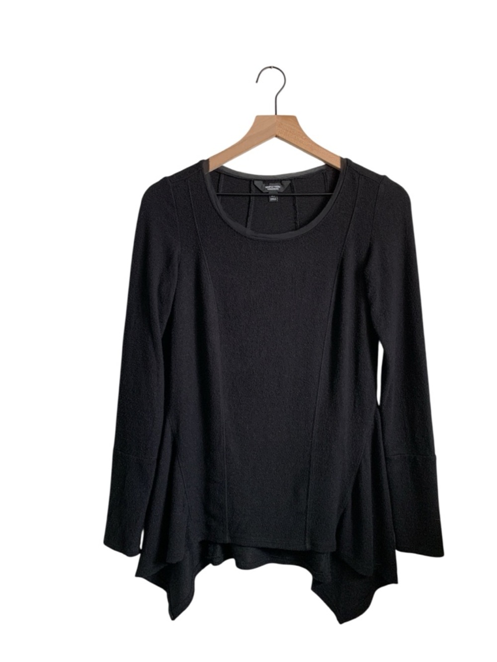 Simply Vera Vera Wang Black Stretchy Extremely Soft Flowy Sweater Top